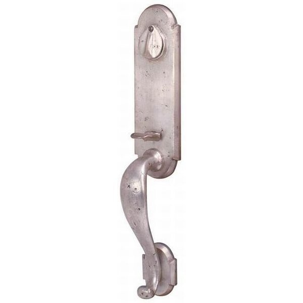 Tumbled White Bronze Handleset 452112ARTWBRH, EMTEK, Mfr# 452112ARTWBRH